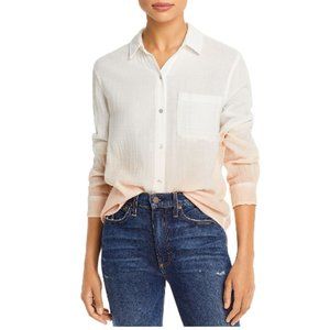 Rails Ellis Dip-dye Button-down Shirt In White Blush